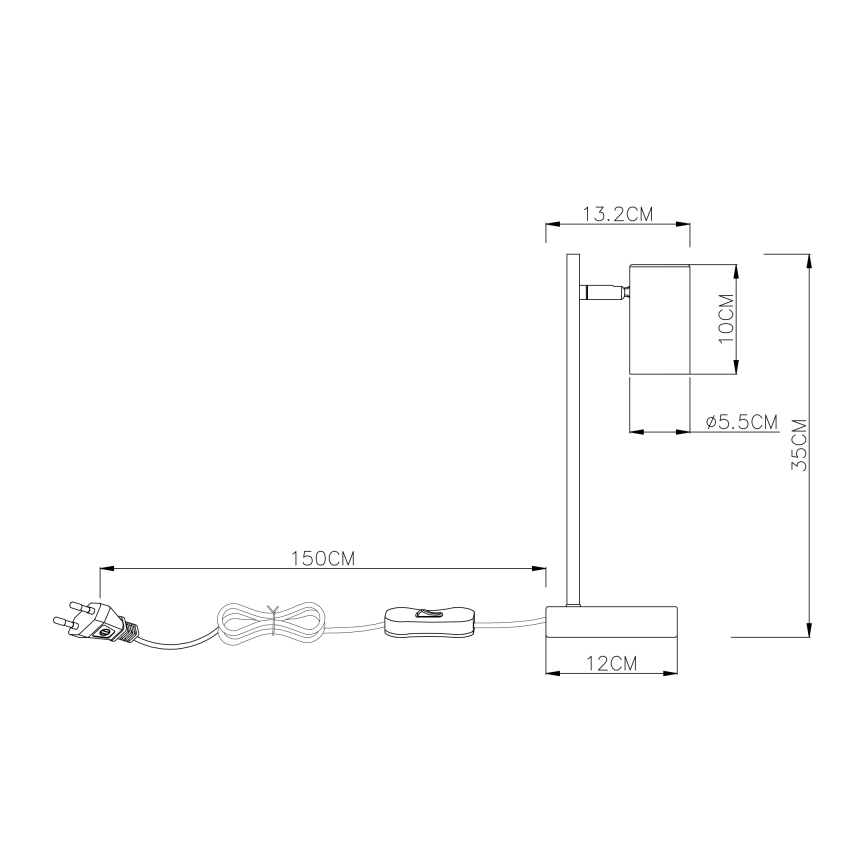 Globo - Tafellamp 1xGU10/5W/230V grijs/bruin