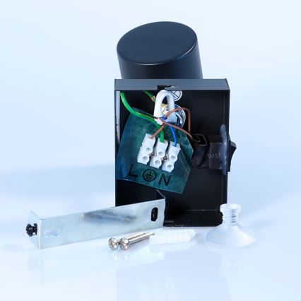 Globo - Spot mural 1xGU10/25W/230V noir