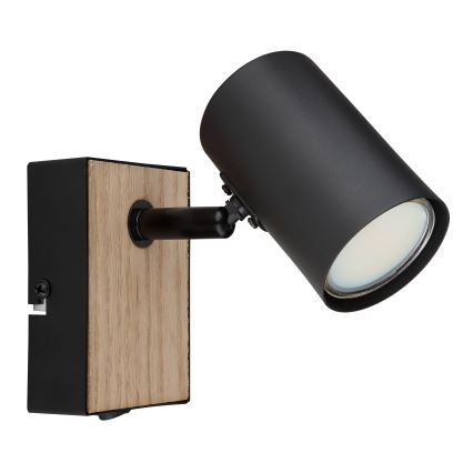 Globo - Wandspot 1xGU10/25W/230V zwart/bruin