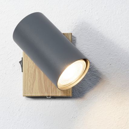 Globo - Spot mural 1xGU10/25W/230V gris/marron