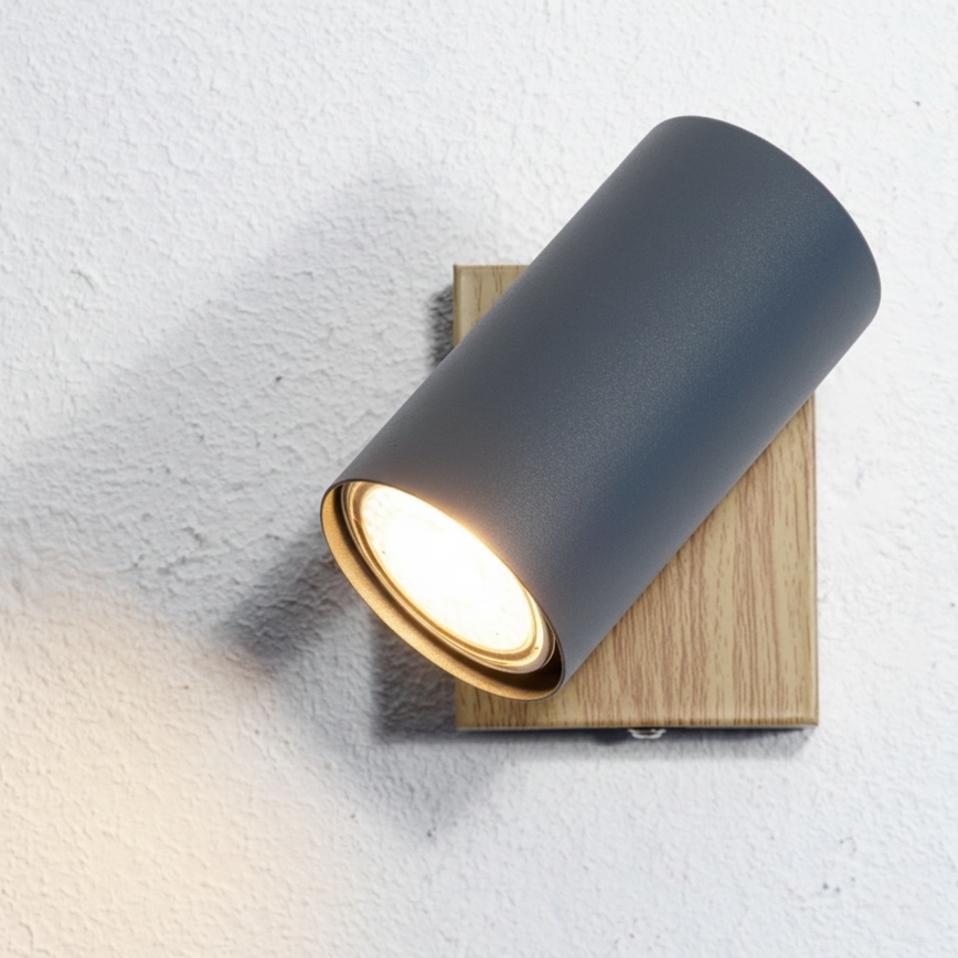 Globo - Spot mural 1xGU10/25W/230V gris/marron