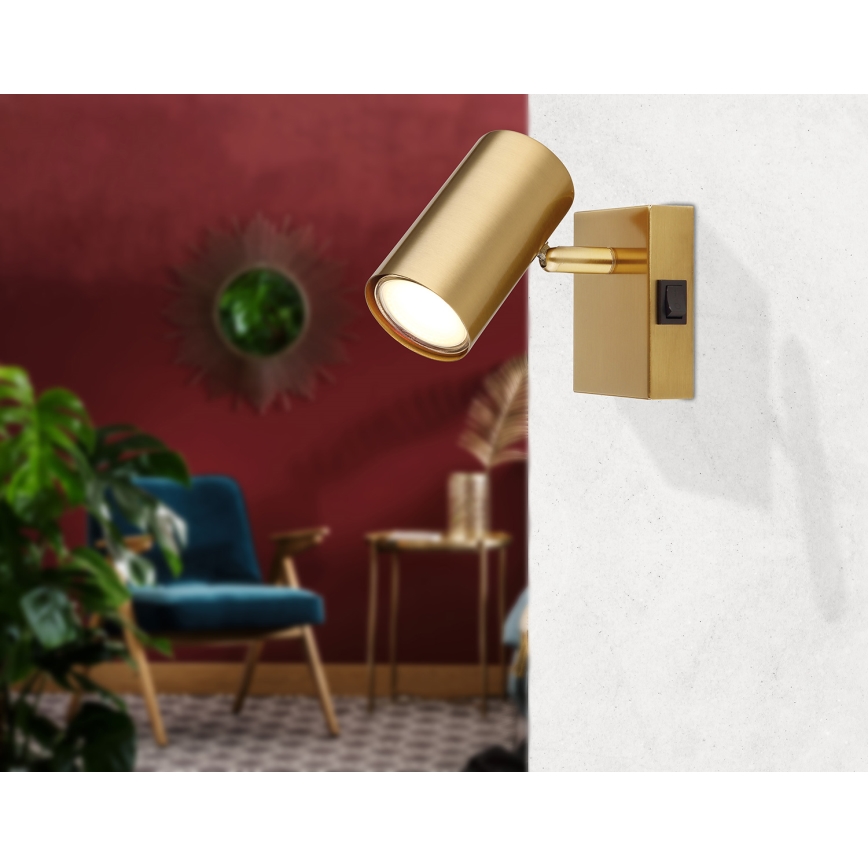 Globo - Wandspot 1xGU10/25W/230V goud