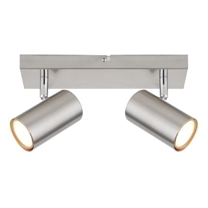 Globo - Spot 2xGU10/25W/230V chrome mat