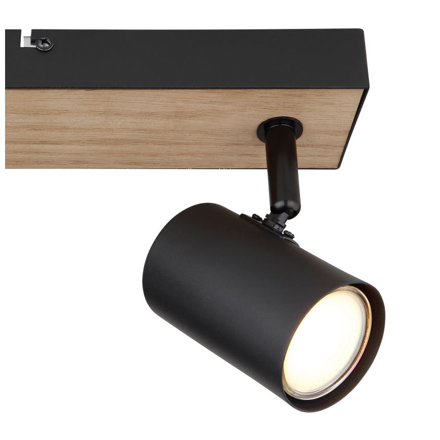 Globo - Spot 2xGU10/35W/230V zwart/bruin
