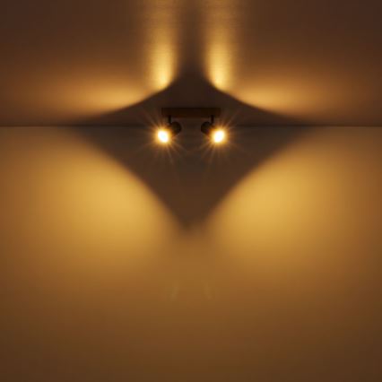 Globo - Spot 2xGU10/35W/230V gris/marron