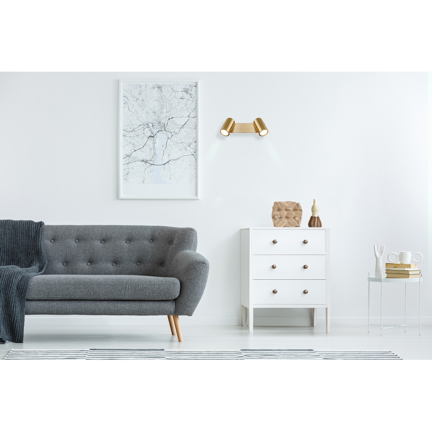 Globo - Spot 2xGU10/35W/230V goud
