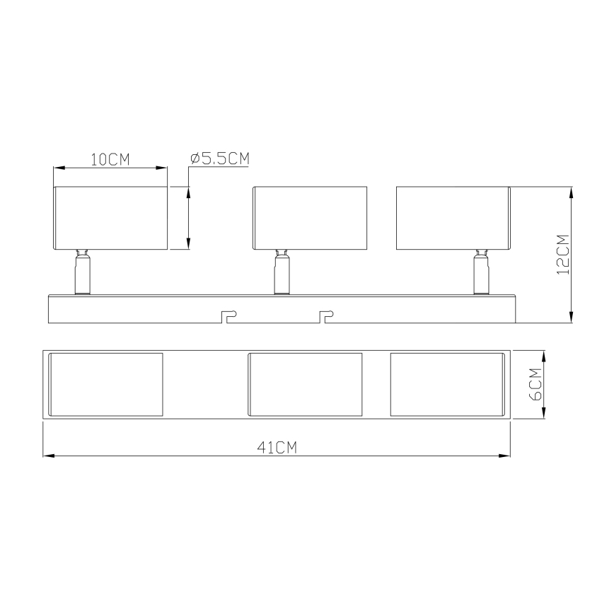 Globo - Spot  3xGU10/35W/230V zwart