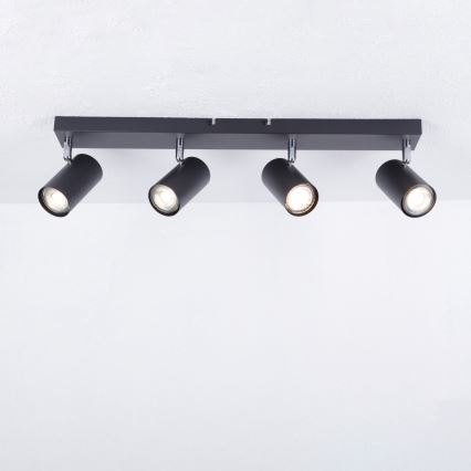 Globo - Inbouwspot 4xGU10/35W/230V zwart