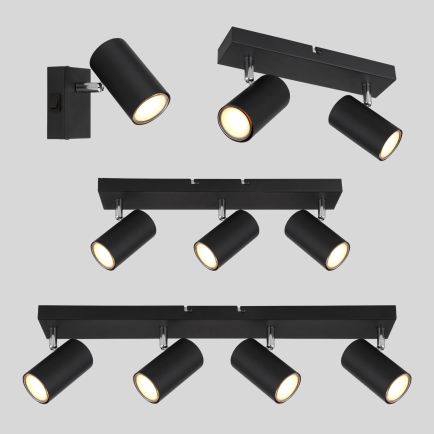 Globo - Inbouwspot 4xGU10/35W/230V zwart