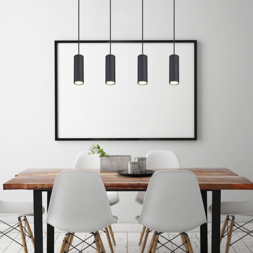 Globo - Hanglamp aan kabel 4xGU10/35W/230V zwart