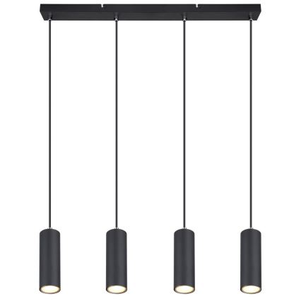 Globo - Hanglamp aan kabel 4xGU10/35W/230V zwart