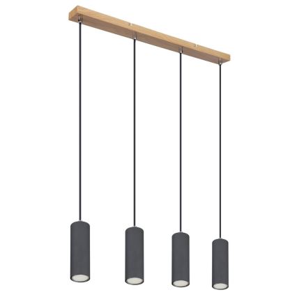 Globo - Hanglamp aan kabel 4xGU10/35W/230V grijs/bruin