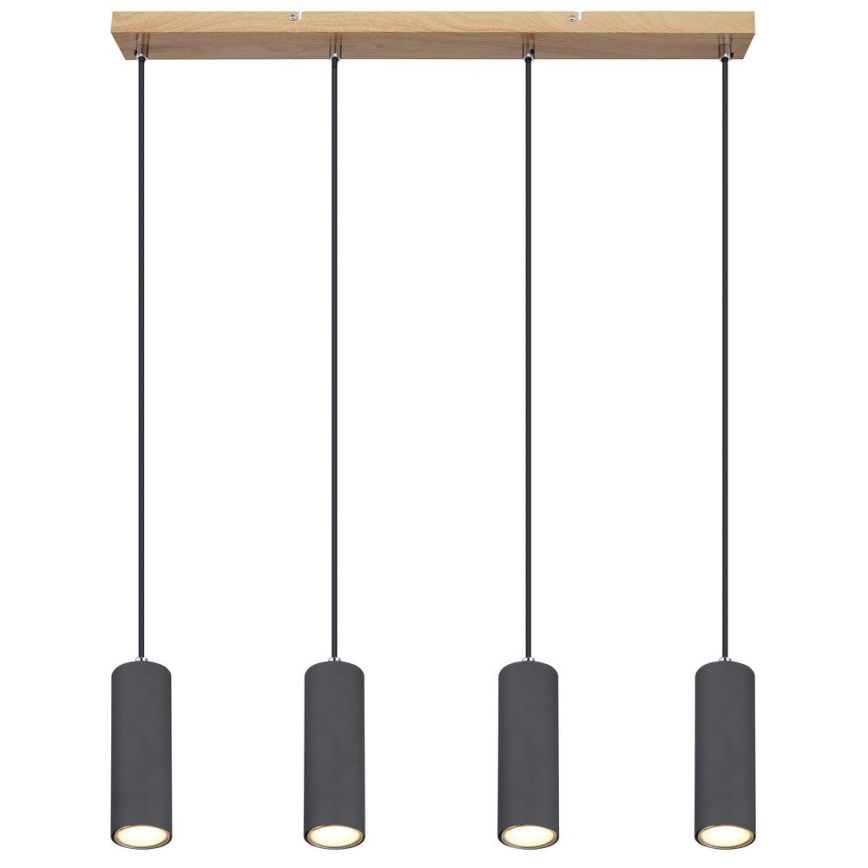 Globo - Hanglamp aan kabel 4xGU10/35W/230V grijs/bruin