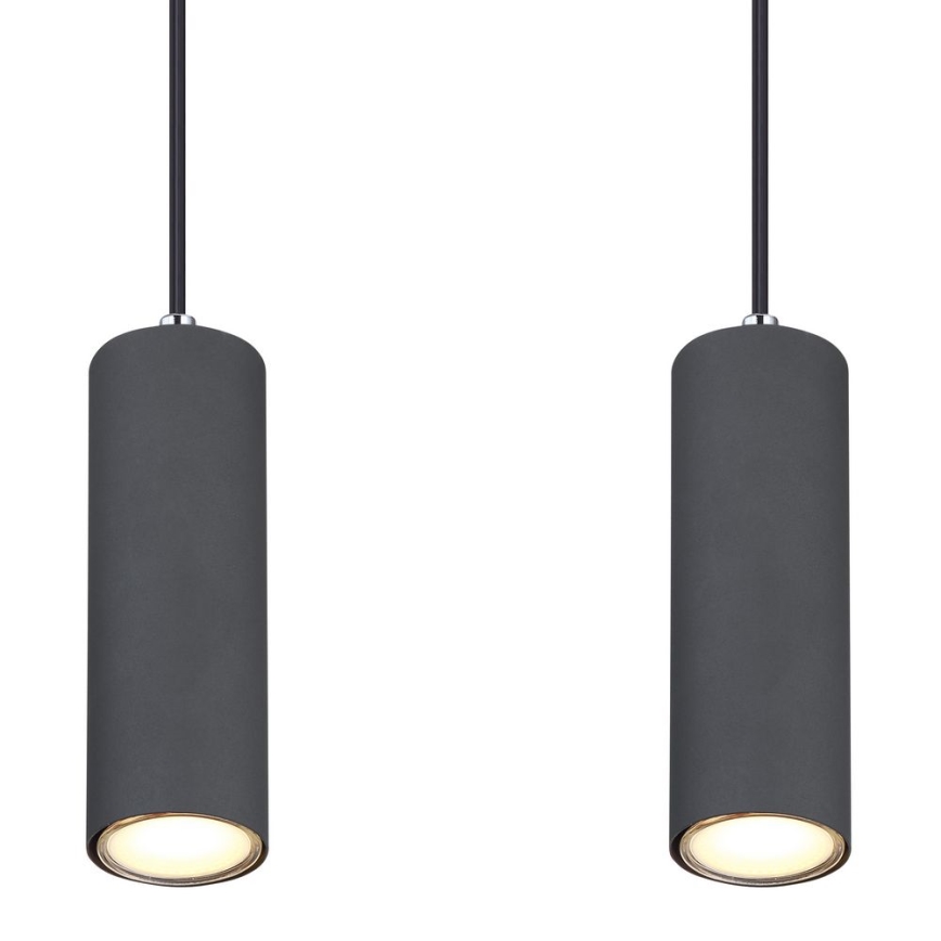 Globo - Hanglamp aan kabel 4xGU10/35W/230V grijs/bruin