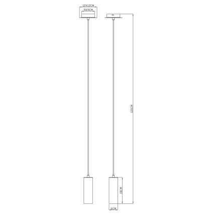 Globo - Hanglamp aan een koord 1xGU10/35W/230V zwart