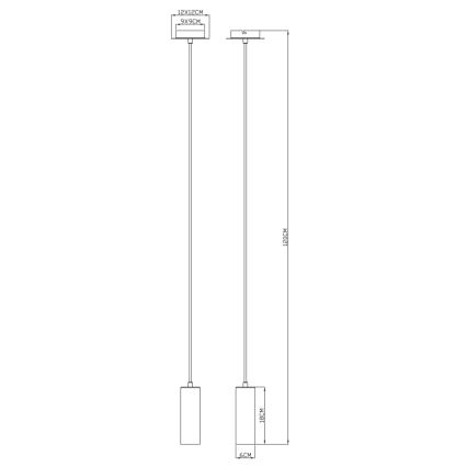 Globo - Suspension filaire 1xGU10/35W/230V grise/marron