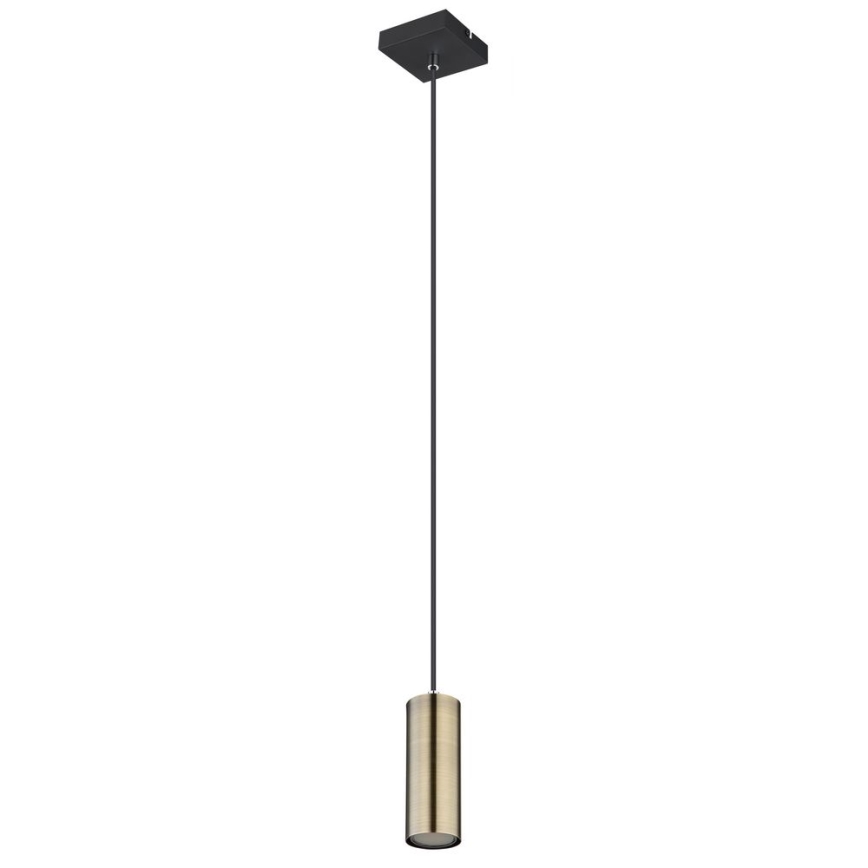 Globo - Hanglamp aan kabel 1xGU10/35W/230V zwart/messing