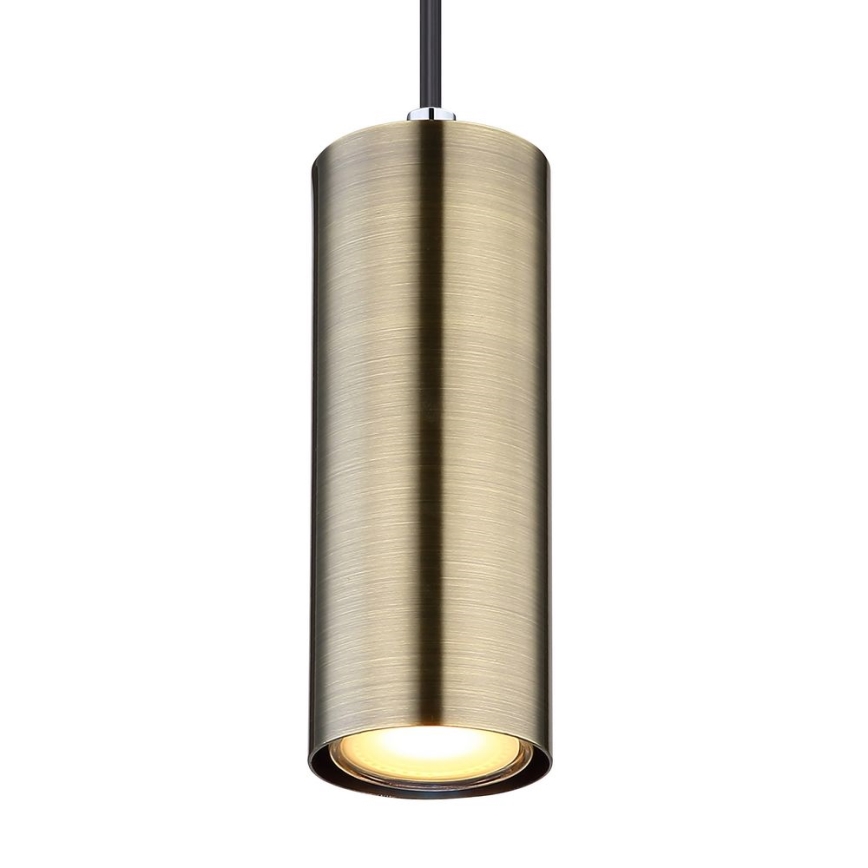 Globo - Hanglamp aan kabel 1xGU10/35W/230V zwart/messing