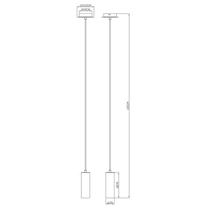 Globo - Hanglamp aan een koord 1xGU10/35W/230V wit