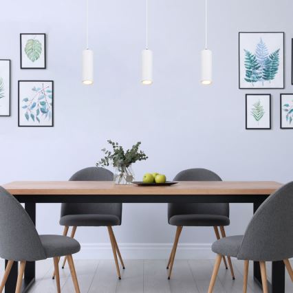 Globo - Hanglamp aan kabel 1xGU10/35W/230V wit