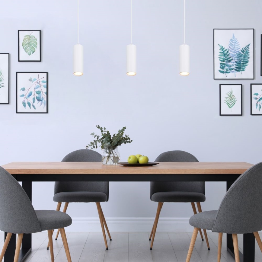 Globo - Hanglamp aan kabel 1xGU10/35W/230V wit