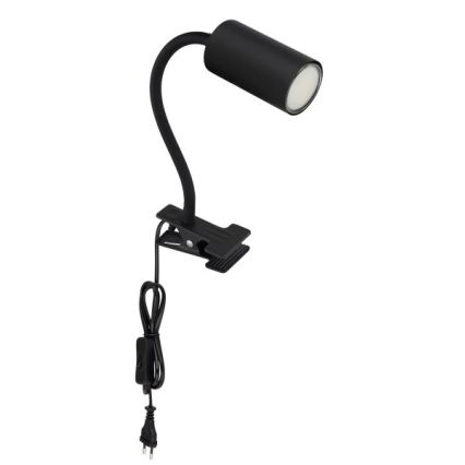 Globo - Flexibele lamp met clip 1xGU10/25W/230V zwart