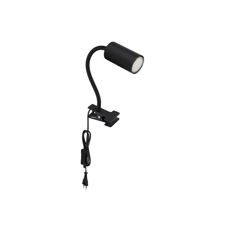 Globo - Flexibele lamp met clip 1xGU10/25W/230V zwart