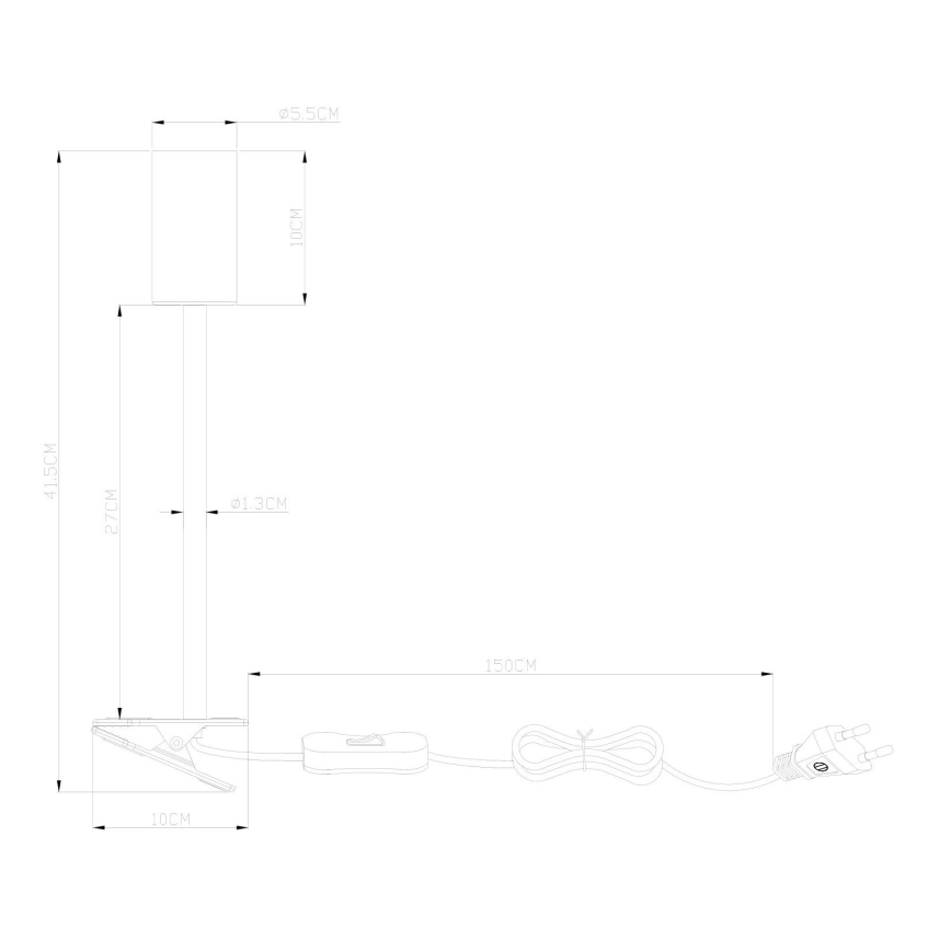 Globo - Flexible lamp with a clip 1xGU10/25W/230V