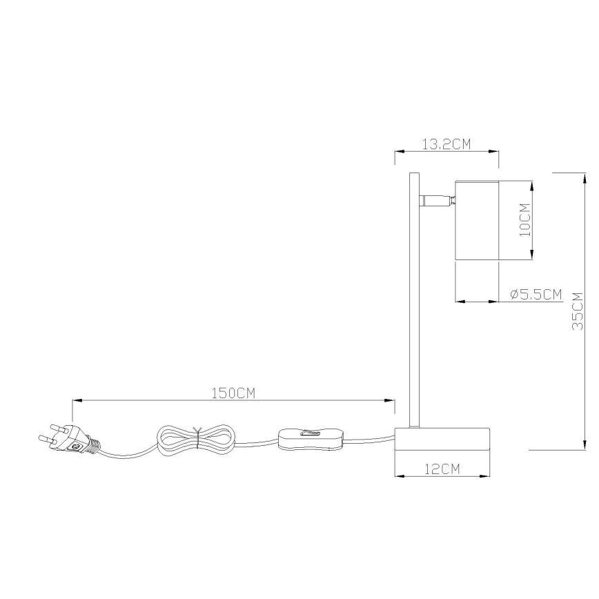 Globo - Tafellamp 1xGU10/5W/230V grijs/antraciet