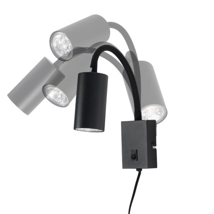 Globo - Applique murale flexible 1xGU10/25W/230V noir
