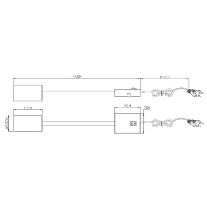 Globo - Applique murale flexible ROBBY 1xGU10/25W/230V noir