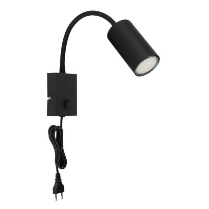Globo - Flexibele wandlamp 1xGU10/25W/230V zwart