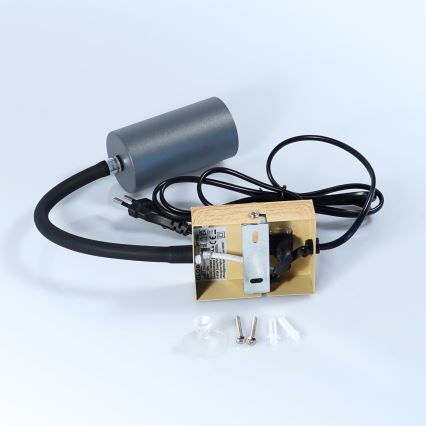 Globo - Flexibele wandlamp 1xGU10/25W/230V grijs/bruin