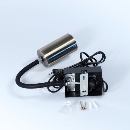 Globo - Flexibele wandlamp 1xGU10/25W/230V zwart/messing