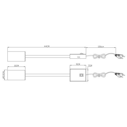 Globo - Flexibele wandlamp 1xGU10/25W/230V zwart/messing