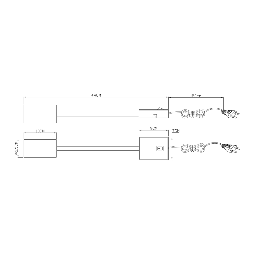 Globo - Flexibele wandlamp 1xGU10/25W/230V zwart/messing