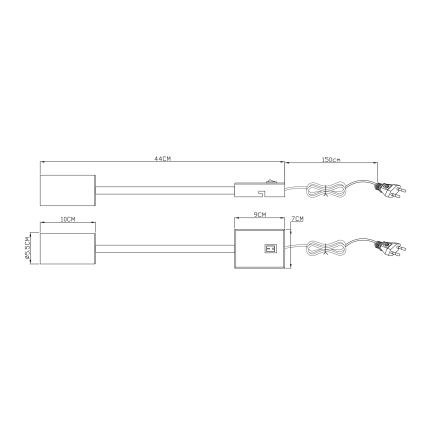 Globo - Flexibele wandlamp 1xGU10/25W/230V wit
