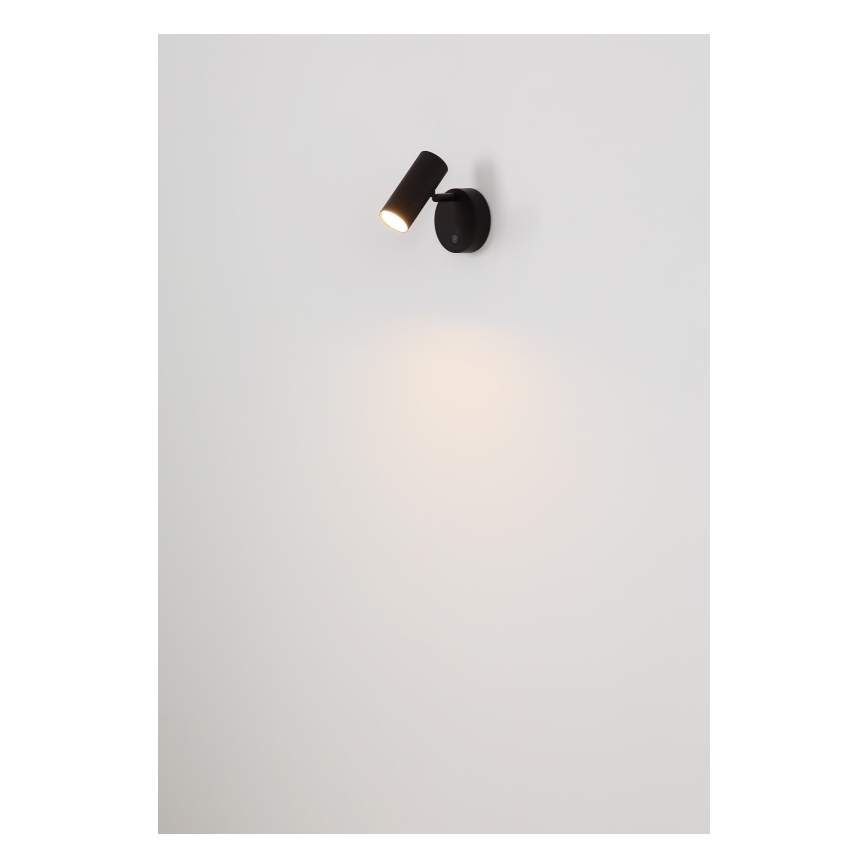 Globo - Dimbare oplaadbare wandspot LED/0,4W/3,7V 1800 mAh zwart