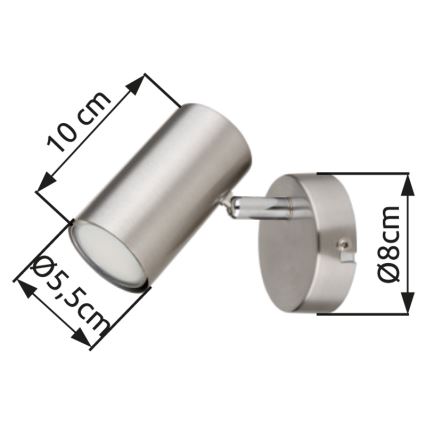 Globo - Wandspot 1xGU10/25W/230V mat chroom