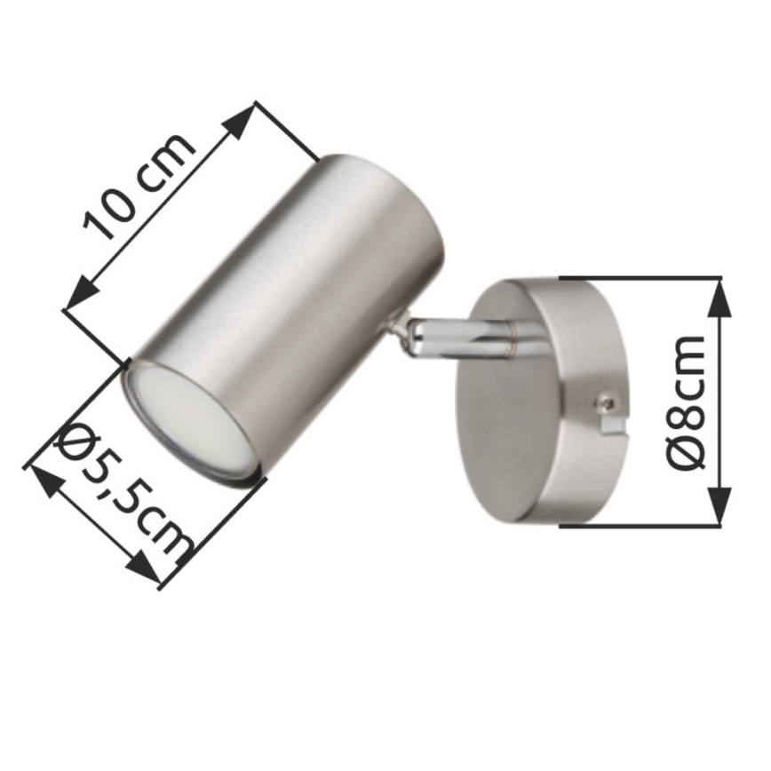 Globo - Wandspot 1xGU10/25W/230V mat chroom