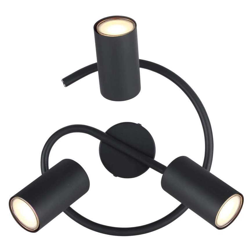 Globo - Spot 3xGU10/25W/230V zwart