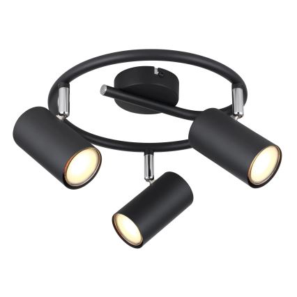 Globo - Spot 3xGU10/25W/230V zwart
