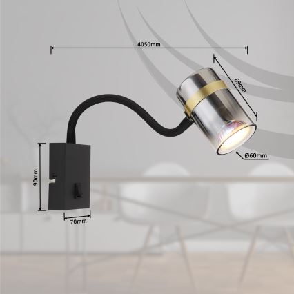 Globo - Lampe flexible 1xGU10/8W/230V