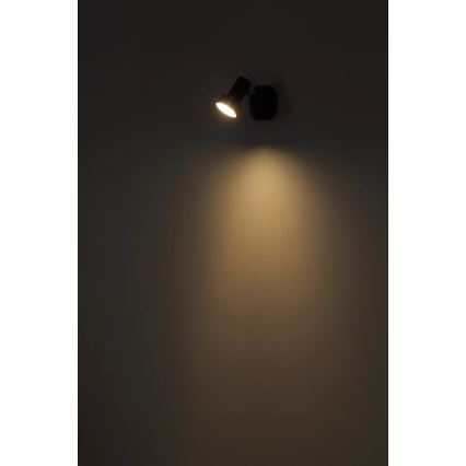 Globo - Wandspot 1xGU10/25W/230V zwart/zilver