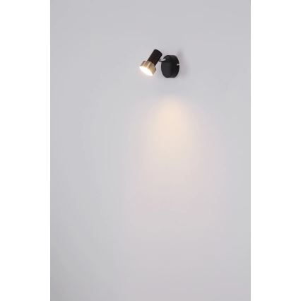 Globo - Wandspot 1xGU10/25W/230V zwart/zilver