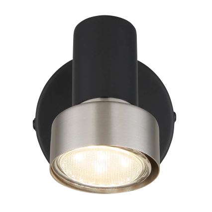 Globo - Wandspot 1xGU10/25W/230V zwart/zilver