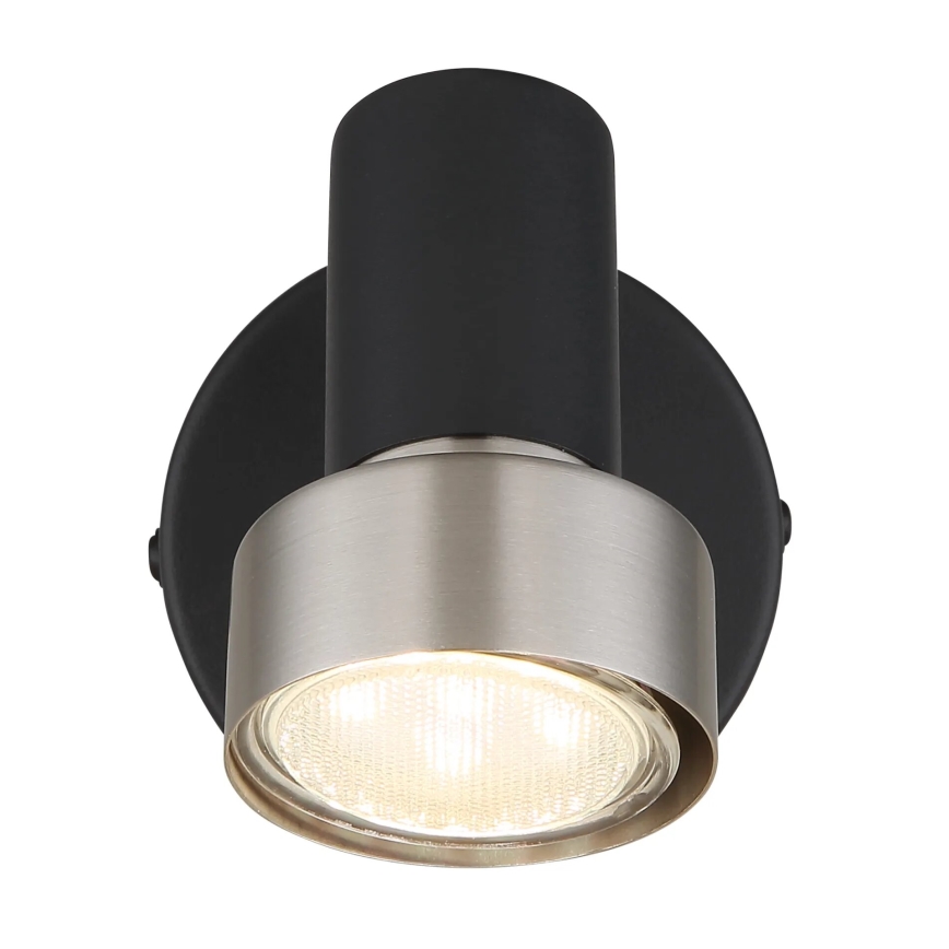 Globo - Wandspot 1xGU10/25W/230V zwart/zilver