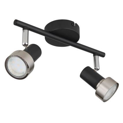 Globo - Spot  2xGU10/25W/230V noir/argent
