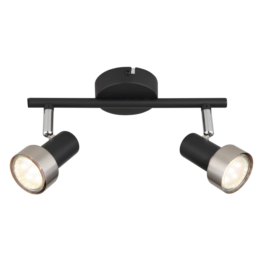 Globo - Spot  2xGU10/25W/230V noir/argent