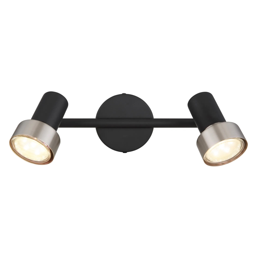 Globo - Spot  2xGU10/25W/230V noir/argent